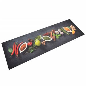 vidaXL k&oslash;kkent&aelig;ppe 60x180 cm krydderidesign vaskbart velour
