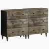 vidaXL sk&aelig;nke 2 stk. 60x33,5x75 cm massivt mangotr&aelig; lysegr&aring;