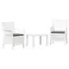 vidaXL Lounge s&aelig;t med pude 3 pcs Hvid PP