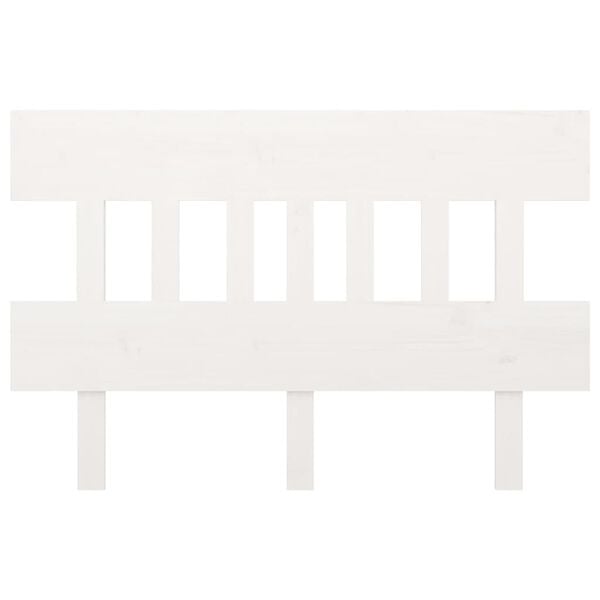 vidaXL sengegærde 183,5x3x81 cm massivt fyrretræ hvid