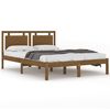 vidaXL sengeramme 120x190 cm Small Double massivt tr&aelig; gyldenbrun
