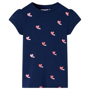 vidaXL T-shirt til b&oslash;rn str. 104 marinebl&aring;