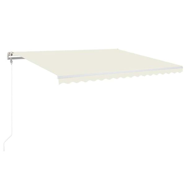 vidaXL markise m. LED + vindsensor 400x350 cm automatisk creme