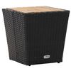 vidaXL tebord 41,5x41,5x43 cm polyrattan og massivt akacietr&aelig; sort