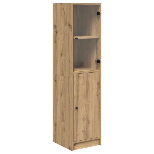 vidaXL Highboard Artisan Egetr&aelig; 35 x 37 x 142 cm Konstrueret tr&aelig;