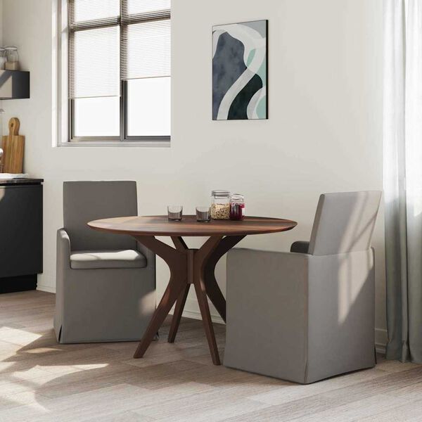 vidaXL Spisestole med hjul 2 pcs Lysegr&aring; 57 x 67 x 95 cm Linned