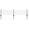 vidaXL Hegn med post Gr&oslash;n 0,4 x 25 m St&aring;l og PVC