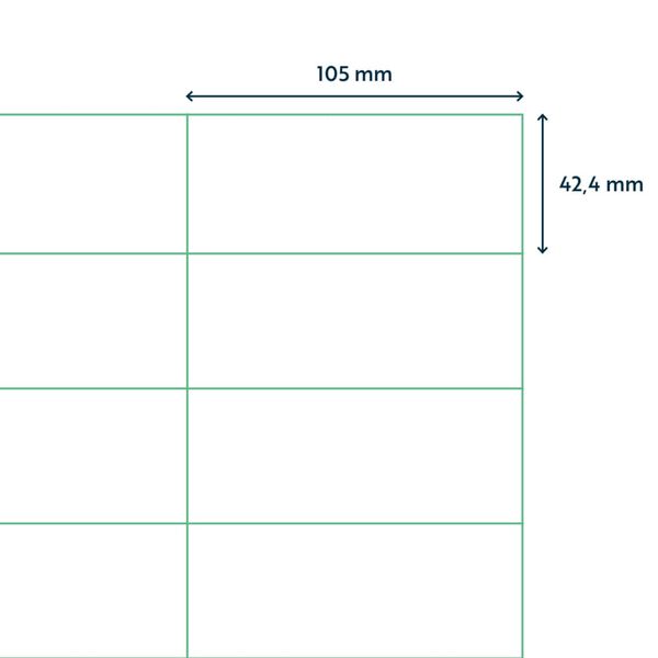 rillprint selvkl&aelig;bende etiketter 105x42,4 mm 500 ark hvid