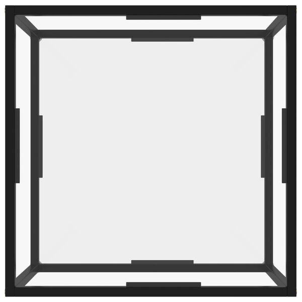 vidaXL sofabord 60x60x35 cm hærdet glas transparent