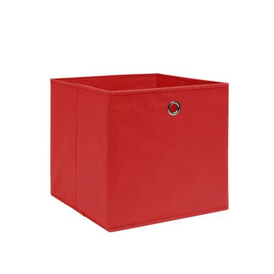vidaXL opbevaringskasser 4 stk. ikke-vævet stof 28x28x28 cm rød
