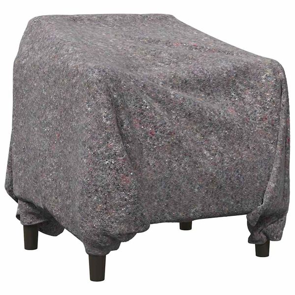 vidaXL Flyttet&aelig;pper 10 pcs Gr&aring; 150 x 200 cm Stof