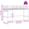 vidaXL Kids'loftseng med gardiner Sort 99,5 x 190 cm