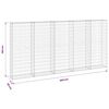 vidaXL gabionv&aelig;g med d&aelig;ksler 300x30x150 cm galvaniseret st&aring;l