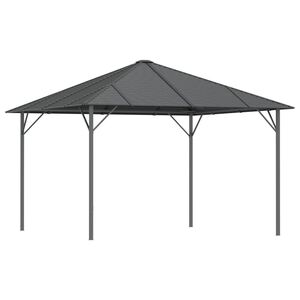 vidaXL pavillon med tag 3x3 m antracitgr&aring;