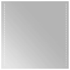 vidaXL LED badev&aelig;relsesspejl Transparent 60 x 60 cm h&aelig;rdet glas