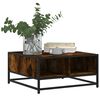 vidaXL sofabord 60,5x60,5x30 cm konstrueret træ og metal røget egetræ
