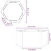 vidaXL plantekasse 104x90x45 cm sekskantet st&aring;l antracitgr&aring;