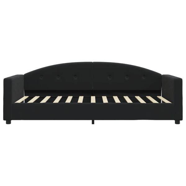 vidaXL daybed med madras 90x200 cm velour sort