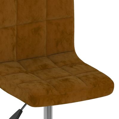 vidaXL drejelig barstol fløjl brun