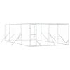 vidaXL udend&oslash;rs hundeg&aring;rd 4x8x2 m galvaniseret st&aring;l s&oslash;lvfarvet
