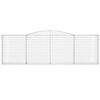 vidaXL buede gabionkurve 10 stk. 400x30x120/140 cm galvaniseret jern