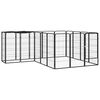 vidaXL 18-panels hundeg&aring;rd 50x100 cm pulverlakeret st&aring;l sort