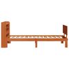 vidaXL Sengestel med hovedg&aelig;rde 2 pcs Voks brun Massivt fyrretr&aelig;