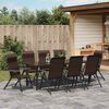 vidaXL Have Spisebordss&aelig;t 9 pcs Brun Poly rattan