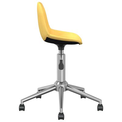 vidaXL drejelige spisebordsstole 4 stk. stof gul