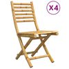 vidaXL Klapstole 4 stk. 43x54x88 cm bambus