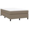 vidaXL Boxspring sengeramme Taupe 120x200 cm Stof