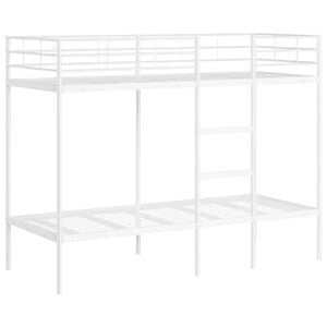 vidaXL k&oslash;jeseng uden madras 75x190 cm st&aring;l hvid