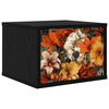 vidaXL V&aelig;gmonteret natbord GENNEP Sort eg 36 x 33 x 25 cm