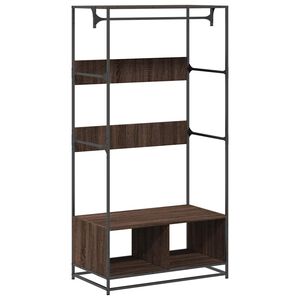 vidaXL kl&aelig;deskab 90x50x180 cm konstrueret tr&aelig; brun egetr&aelig;sfarve