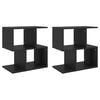 vidaXL sengeborde 2 stk. 50x30x51,5 cm konstrueret tr&aelig; sort