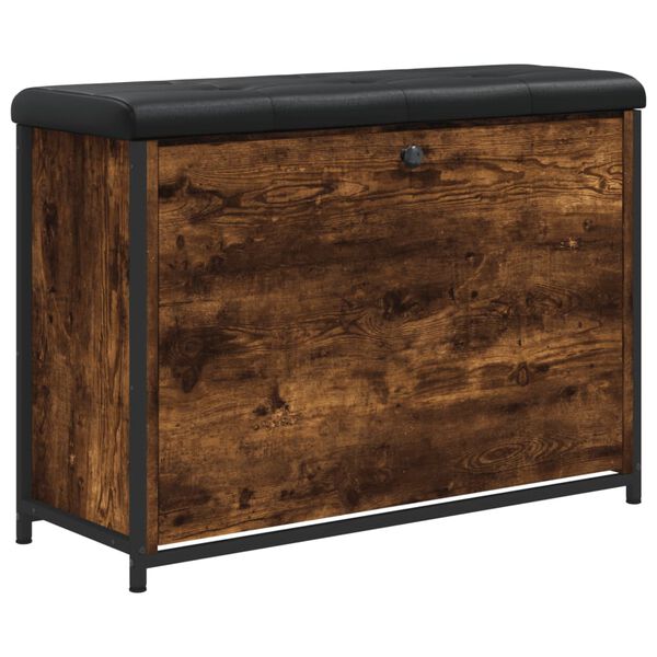 vidaXL skob&aelig;nk med vippeskuffe 82x32x56 cm r&oslash;get egetr&aelig;sfarve