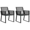 vidaXL havestole 2 stk. polyrattan sort