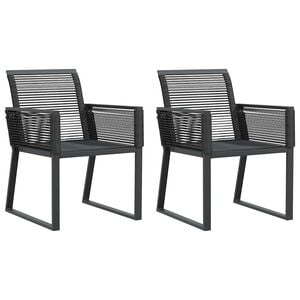 vidaXL havestole 2 stk. polyrattan sort