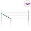 vidaXL Hegnsp&aelig;l Gr&oslash;n 100 x 0,5 m (50 mm mesh) St&aring;l og PVC