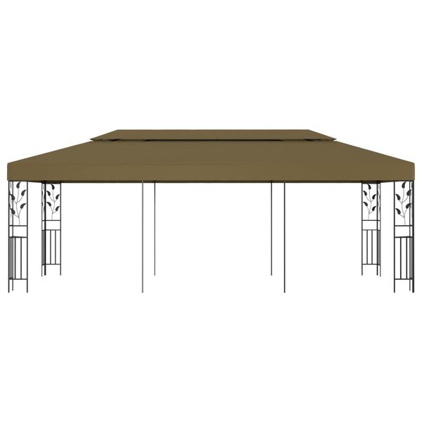 vidaXL pavillon 6x3 m 180 g/m² gråbrun