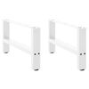 vidaXL sofabordsben hvide 2 stk. 70x(30-31) cm st&aring;l