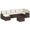 vidaXL Havesofa Sæt 8 pcs Brun Poly rattan