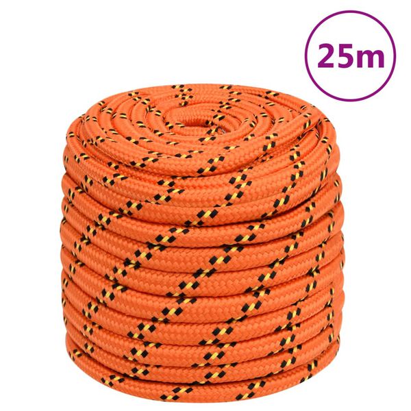 vidaXL tovv&aelig;rk til b&aring;d 16 mm 25 m polypropylen orange