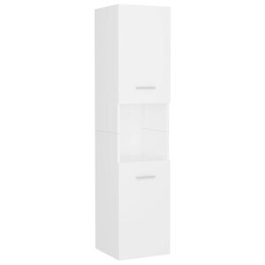 vidaXL badev&aelig;relsesskab 30x30x130 cm konstrueret tr&aelig; hvid