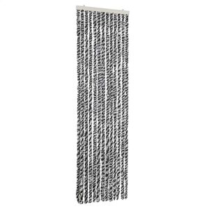 vidaXL flueforh&aelig;ng 56x200 cm chenille sort og hvid