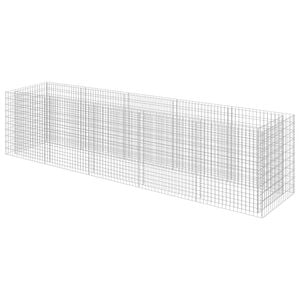 vidaXL gabion-h&oslash;jbed 450x90x100 cm galvaniseret st&aring;l