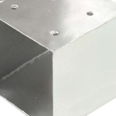 vidaXL stolpebeslag T-form 4 stk. 101x101 mm galvaniseret metal