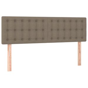 vidaXL sengegavle 144x5x78/88 cm stof gr&aring;brun