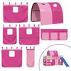 vidaXL gardiner med tunnel til h&oslash;jseng polyester pink