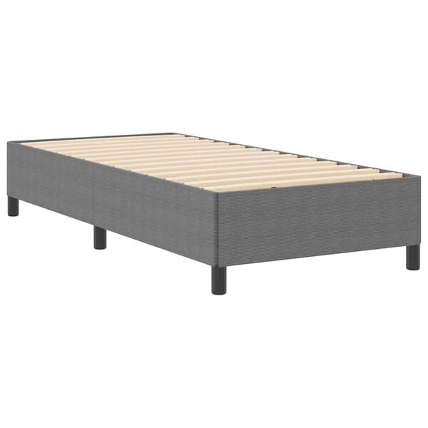 vidaXL Box spring seng Lysegrå 100 x 200 cm Fløjl